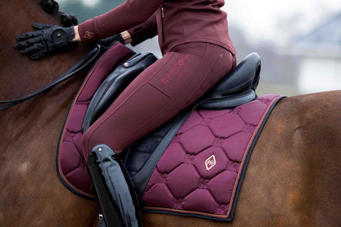 Mrs. Ros Softshell Silhoette Riding Breeches - Red Blush
