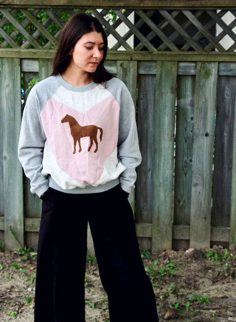 Spiced Equestrian Heart Horse Sweatshirt