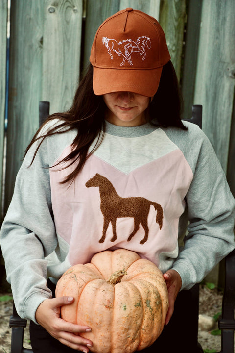 Spiced Equestrian Heart Horse Sweatshirt
