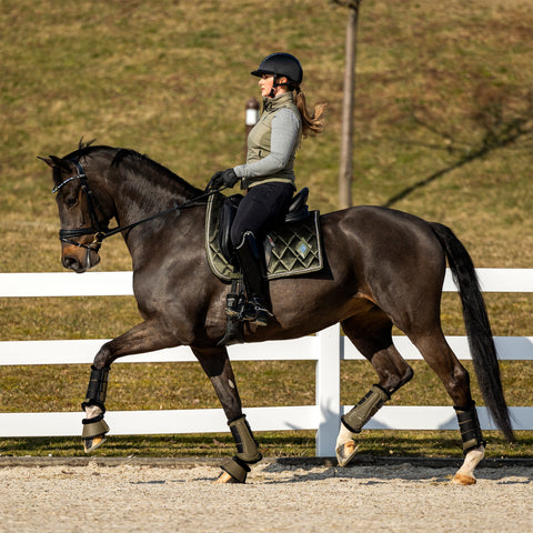 Mrs. Ros Velvet Iconic Dressage Saddle Pad & Matching Ear Bonnet - Limited Edition