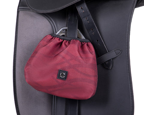 QHP Stirrup Covers - Cherry & Cloudburst Collection