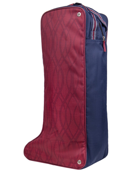 QHP Padded Tall Boot Bag - Cherry & Cloudburst Collection
