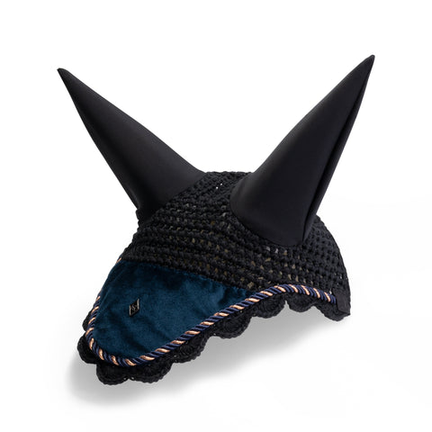 Mrs Ros Ear Bonnet - Velvet Deep Sea Collection