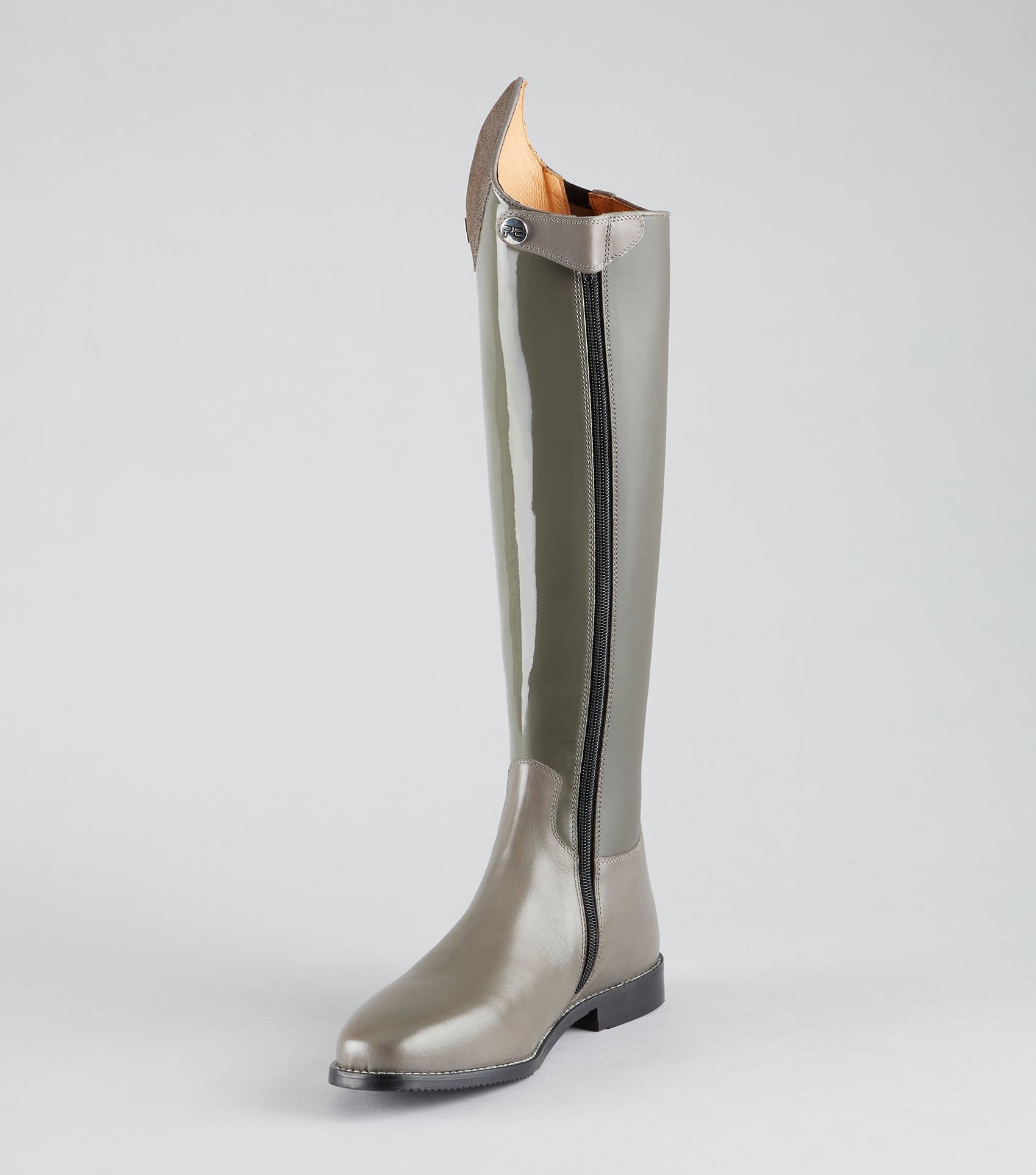 Gray tall 2025 boots womens