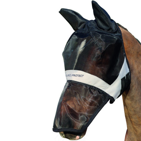 Hy Equestrian Armoured Protect Full Fly Mask with Ears and Nose